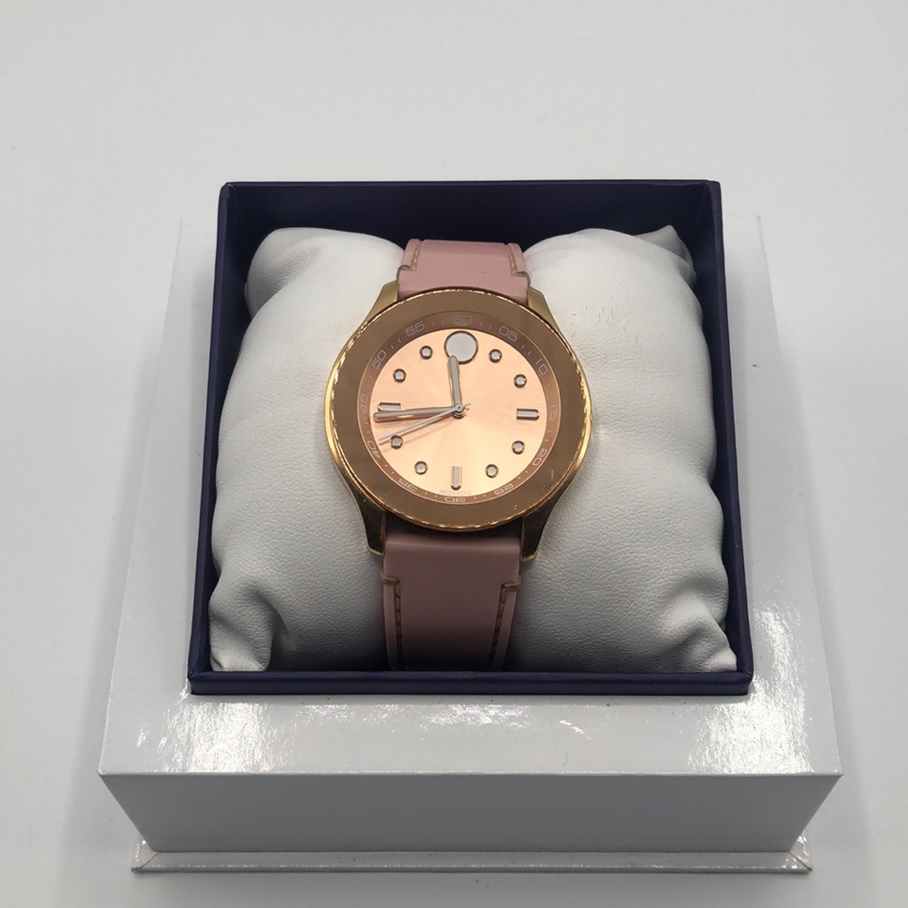 Womens movado bold rose gold and pink watch